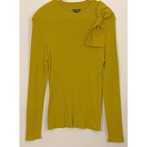Ann Taylor Factory Sweaters - Ann Taylor Factory NWT Ribbed Bow Shoulder Sweater